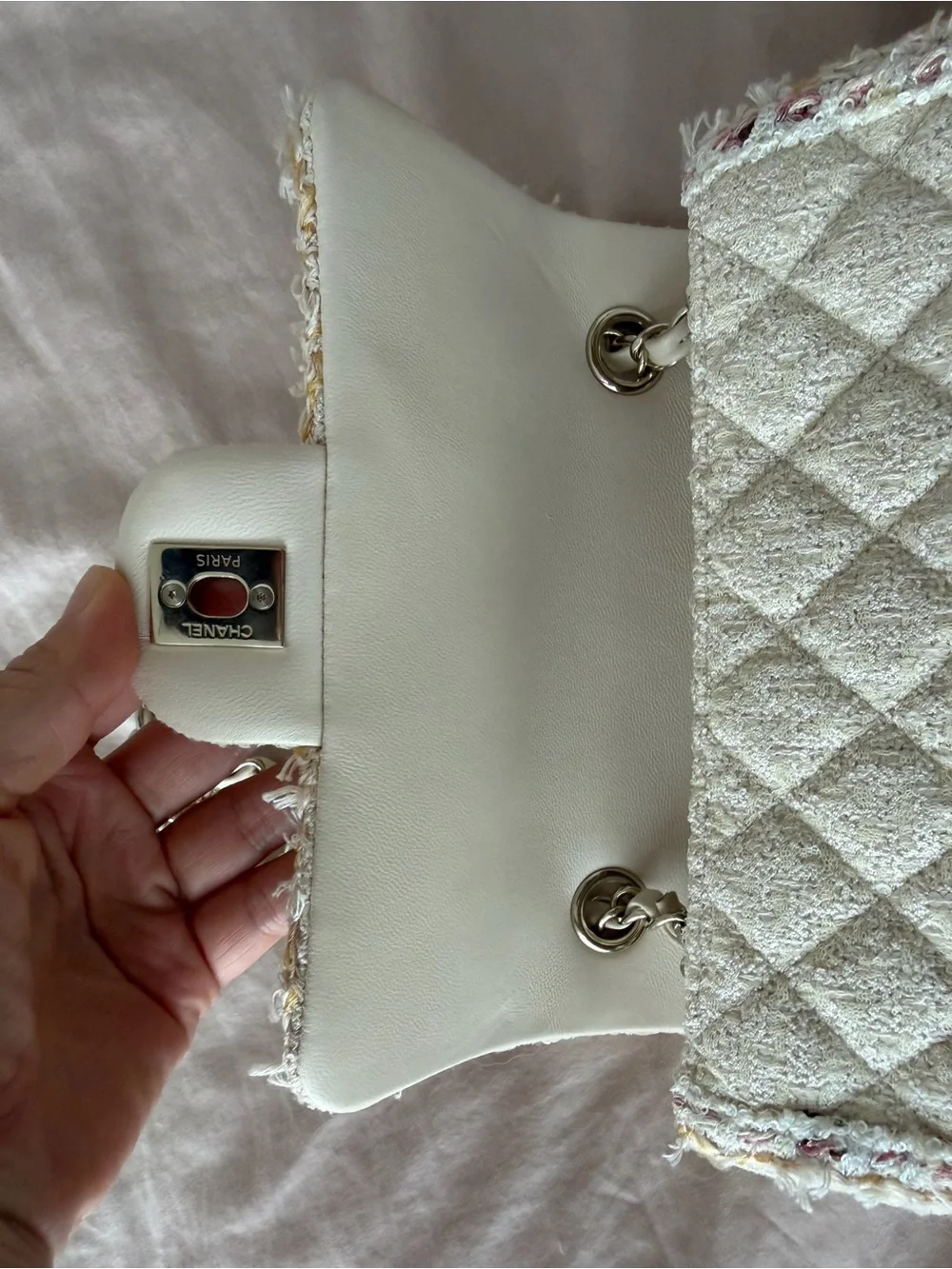 CHANEL cream tweed